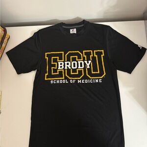 Russell Athletic Black ECU Brody School of Medicine drifit shirt